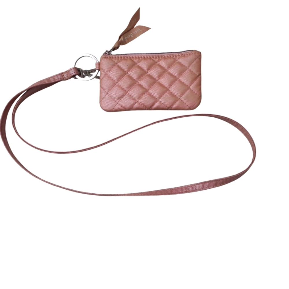 Vera Bradley Quilted Pink ID Badge And Card Holder